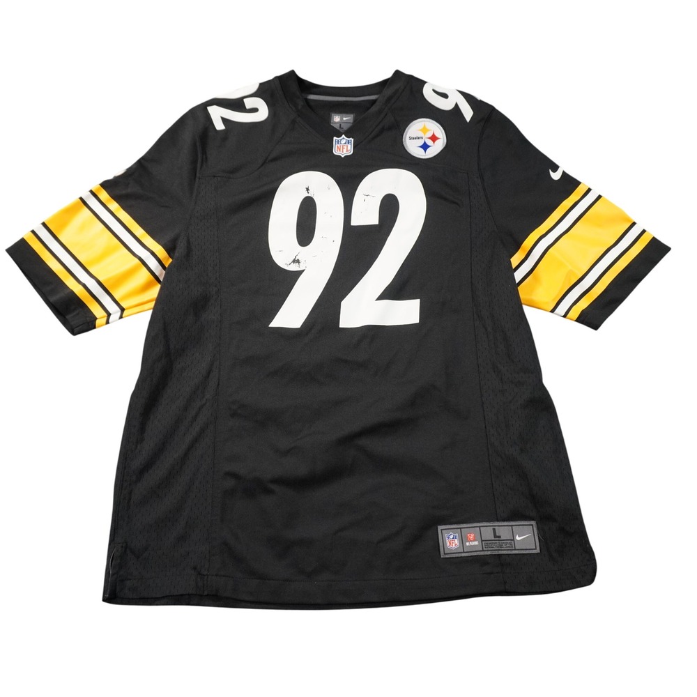 Nike Pittsburgh Steelers James Harrison Football Jersey Mens Large Black 92 NFL
